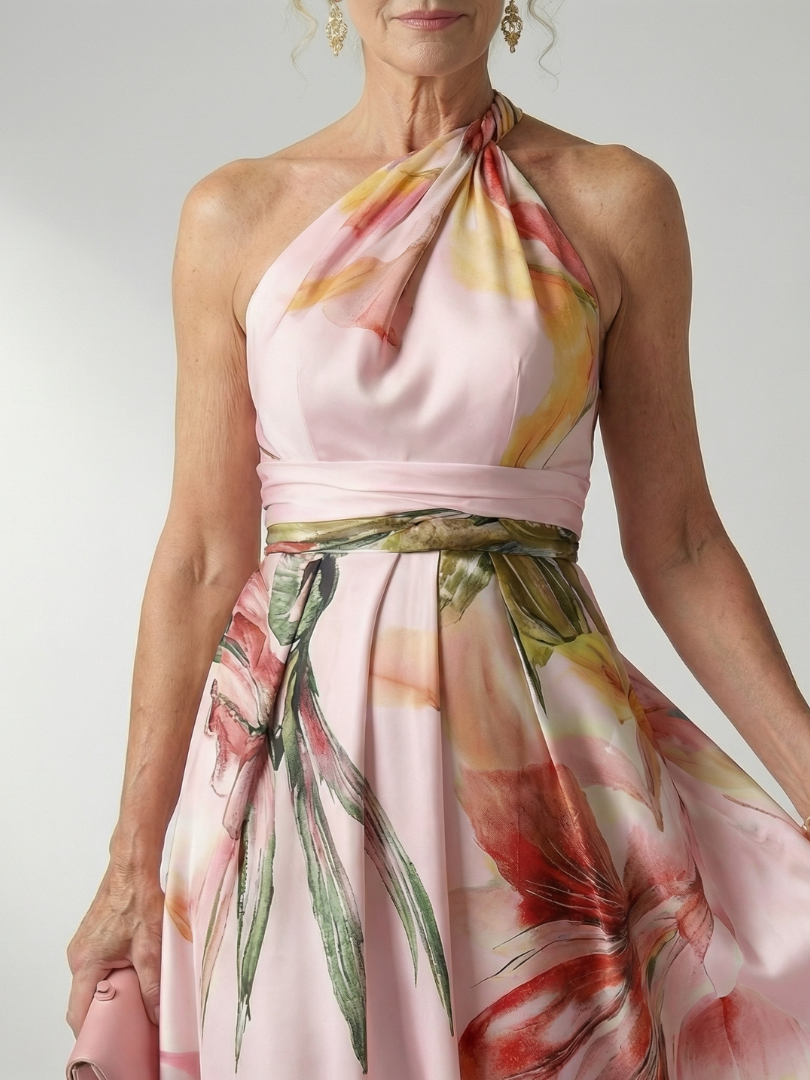 Amiel | Light Floral Vestido Maxi