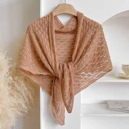 Einfarbiger Durchbrochener Foulard de Cachemira