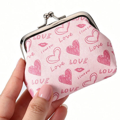 Silueta Corazón con Estampado de Autor Cartera de Piel Premium