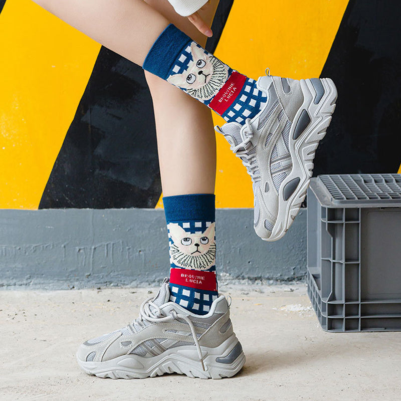Inspiración Vintage-Freizeitsocken