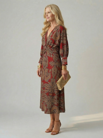 Lune | Natural Wrap Vestido Midi