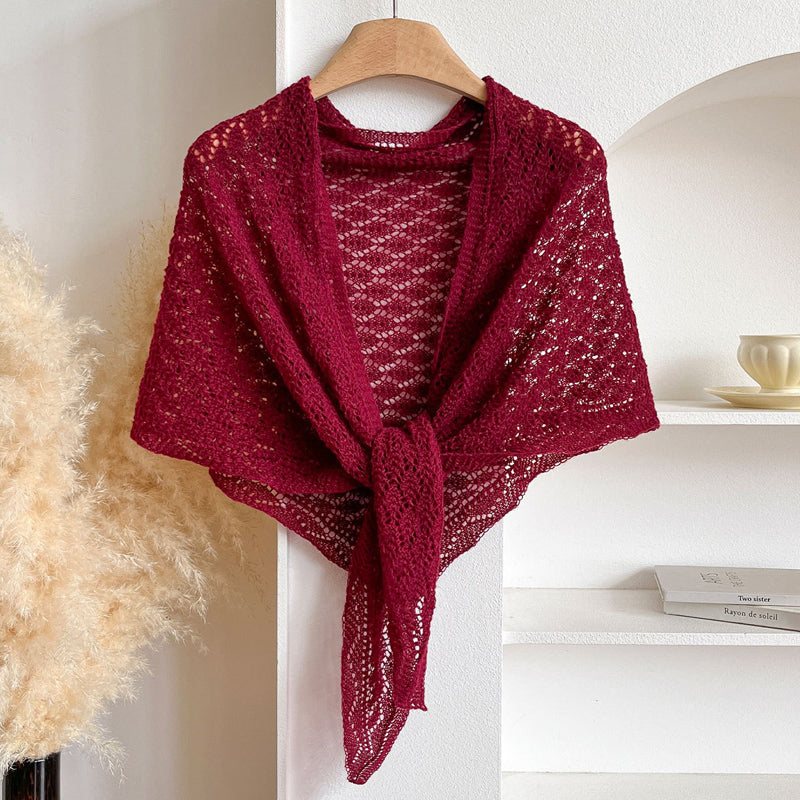 Einfarbiger Durchbrochener Foulard de Cachemira