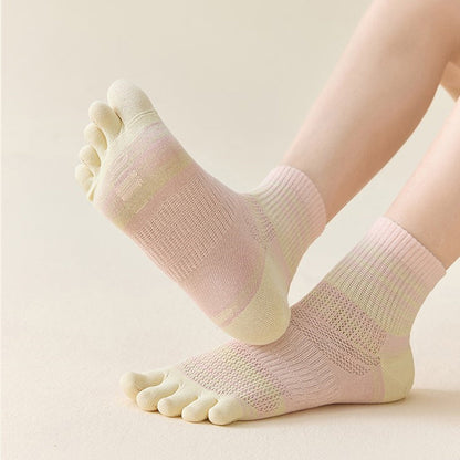 Gestreifte Und Bunte Fünf-Zehen-Calcetines de Hilo