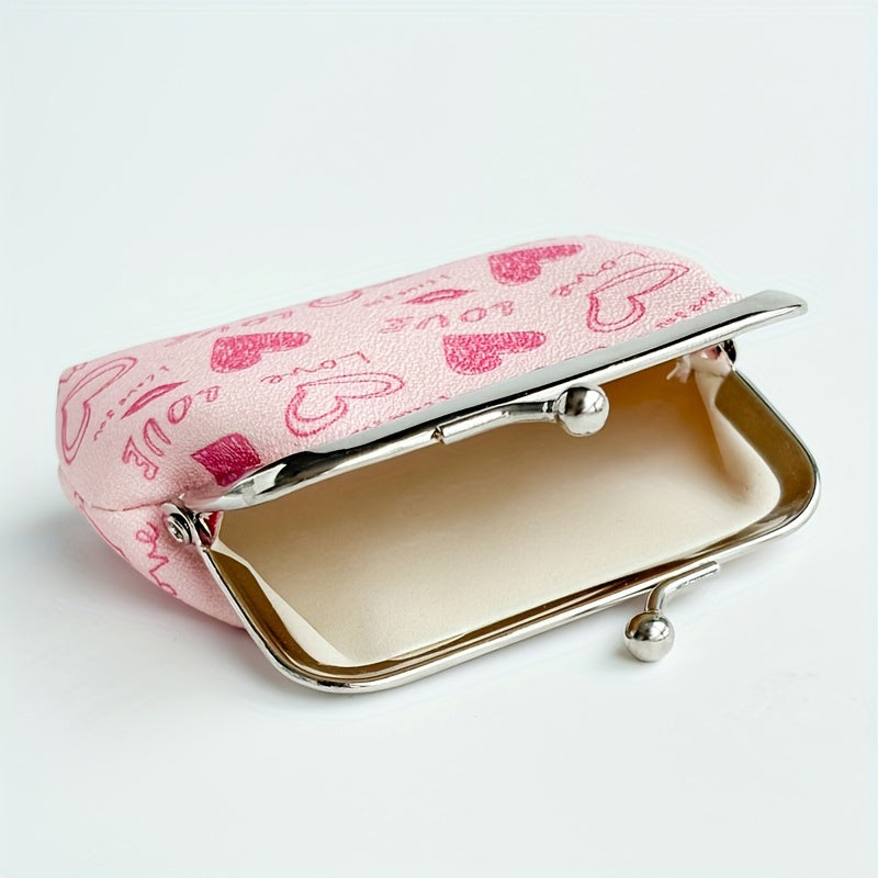 Silueta Corazón con Estampado de Autor Cartera de Piel Premium
