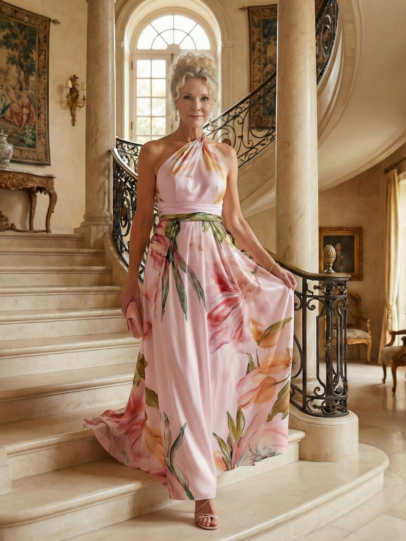 Amiel | Light Floral Vestido Maxi