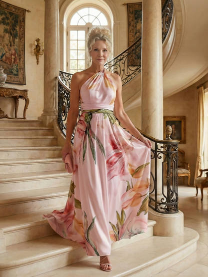 Amiel | Light Floral Vestido Maxi