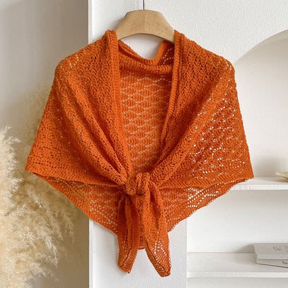 Einfarbiger Durchbrochener Foulard de Cachemira