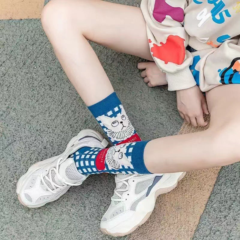 Inspiración Vintage-Freizeitsocken
