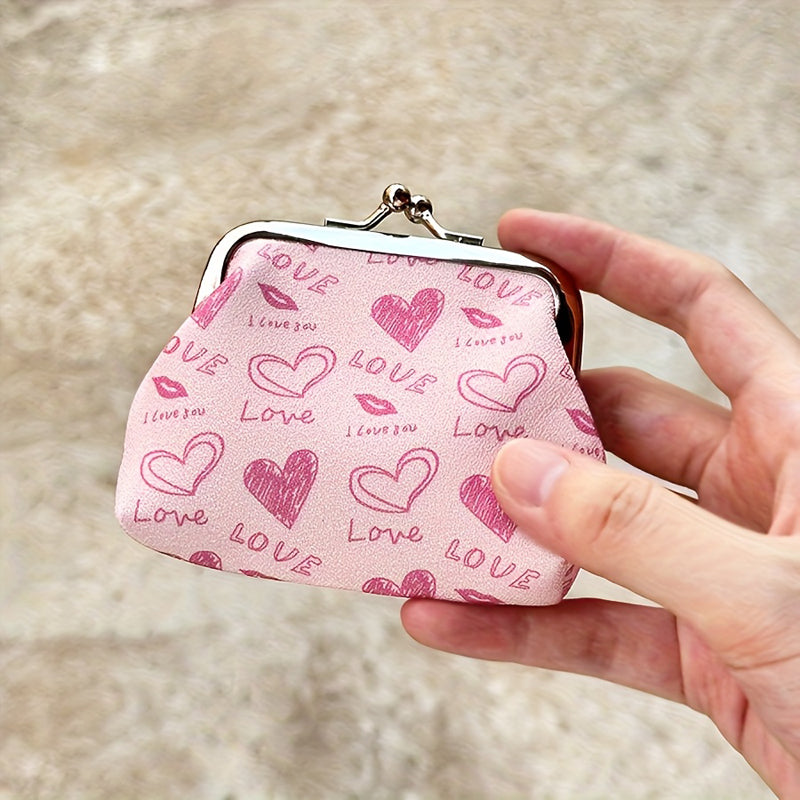 Silueta Corazón con Estampado de Autor Cartera de Piel Premium
