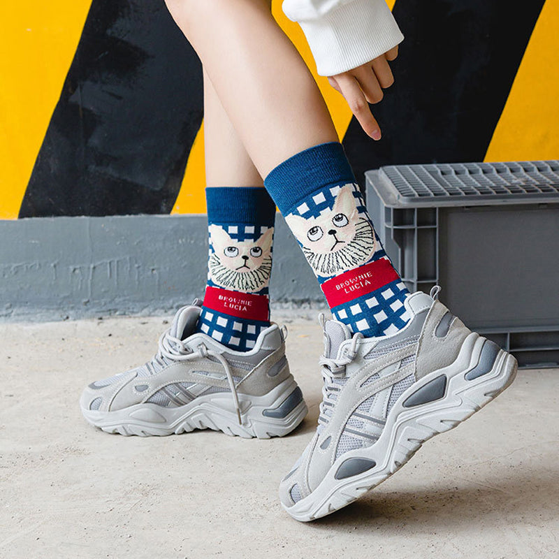 Inspiración Vintage-Freizeitsocken
