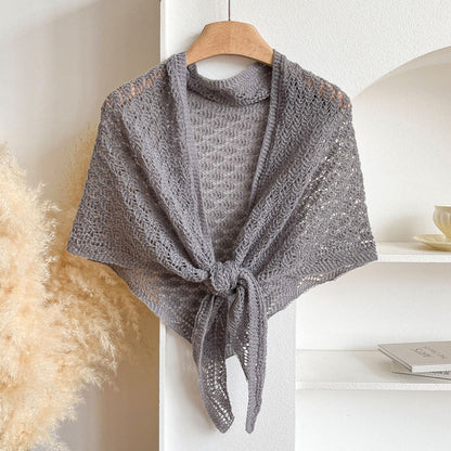 Einfarbiger Durchbrochener Foulard de Cachemira