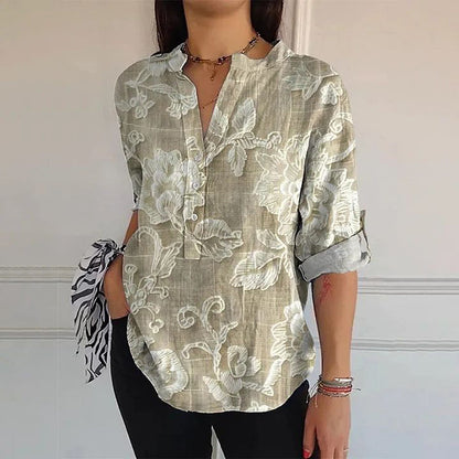 Regie | Inspiración Vintage Floral Print Blusa