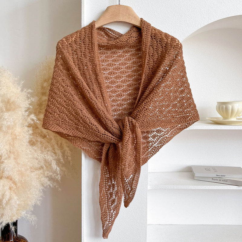 Einfarbiger Durchbrochener Foulard de Cachemira