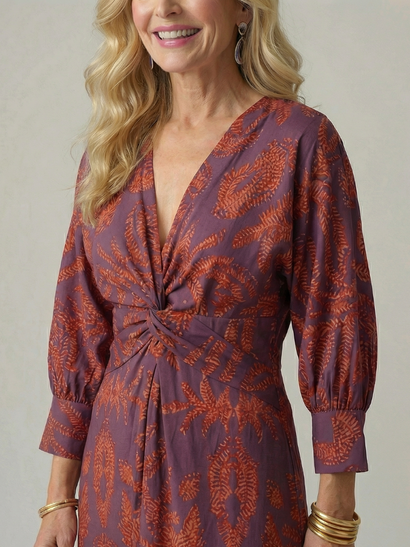 Lune | Natural Wrap Vestido Midi