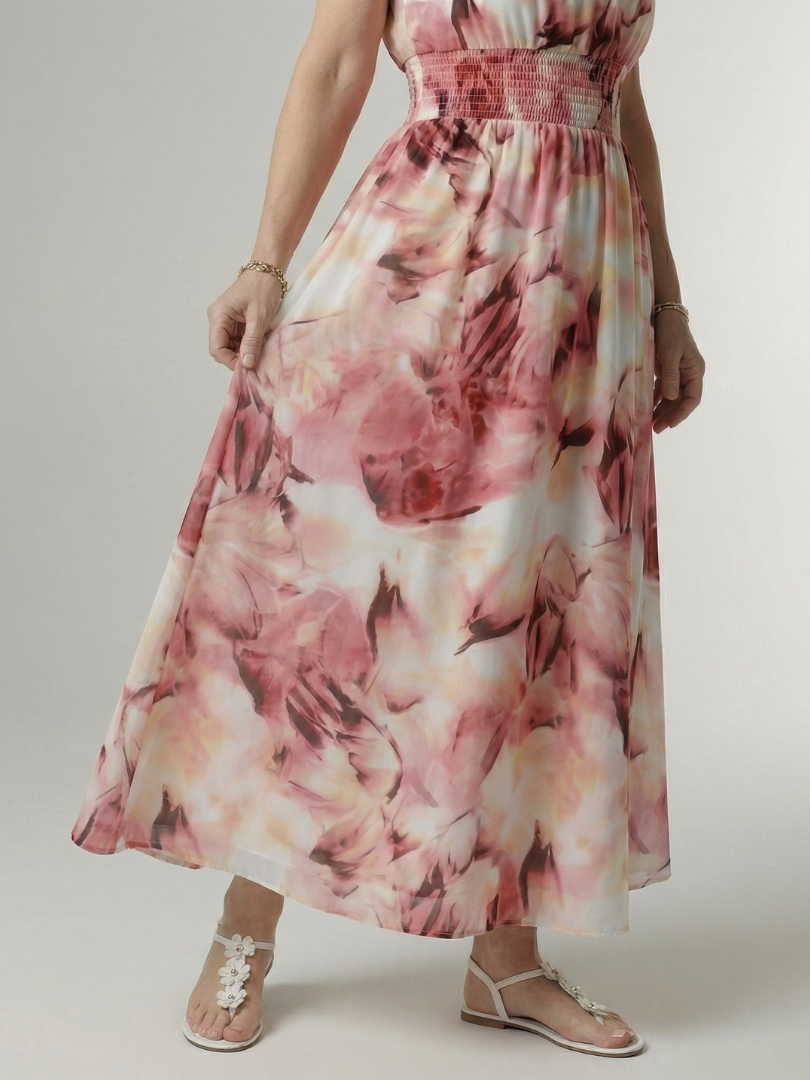 Sylin | Gathered Halter Vestido Midi