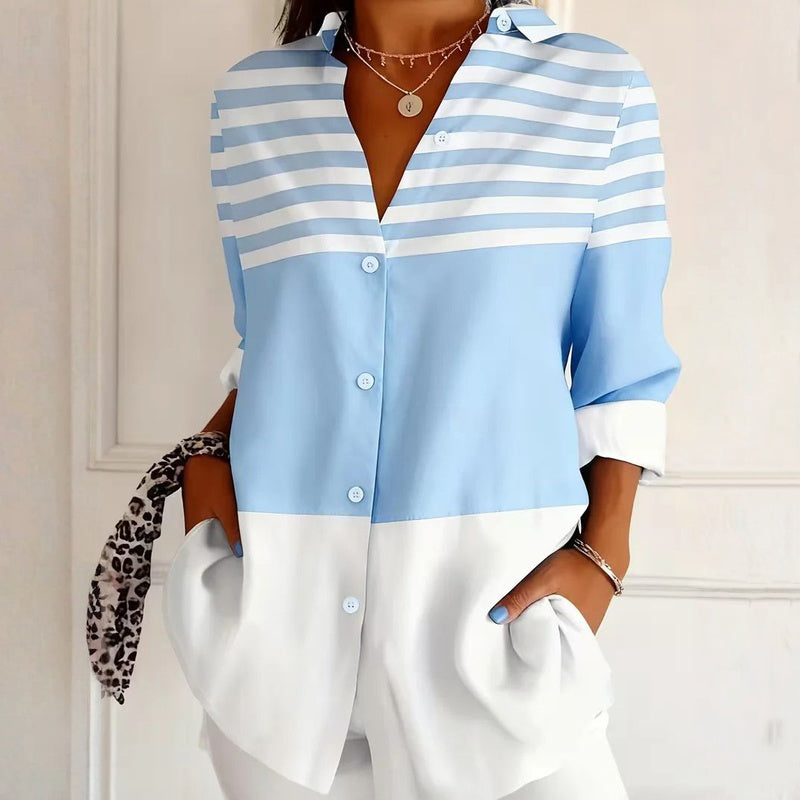 Carry | Casual Refinado Striped Blusa
