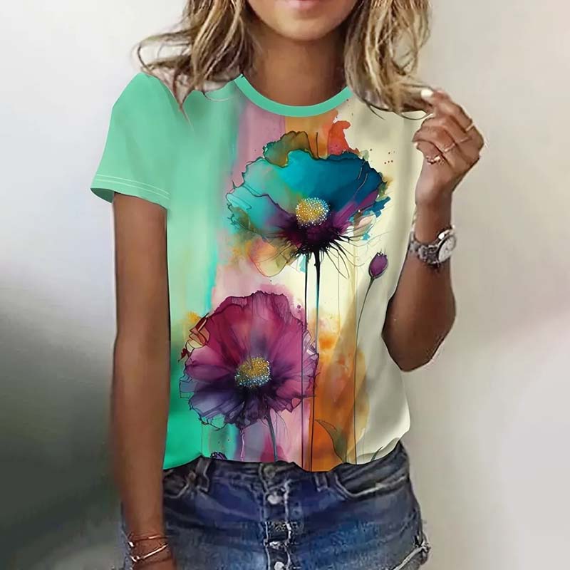 en Flor | Inspiración Vintage Floral Print T-Camisa
