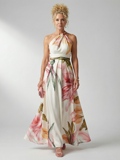 Amiel | Light Floral Vestido Maxi