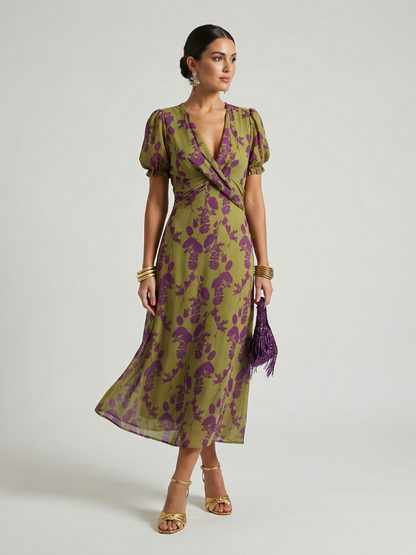 Virel | Relaxed Floral Vestido Midi