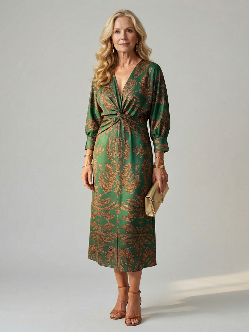Lune | Natural Wrap Vestido Midi