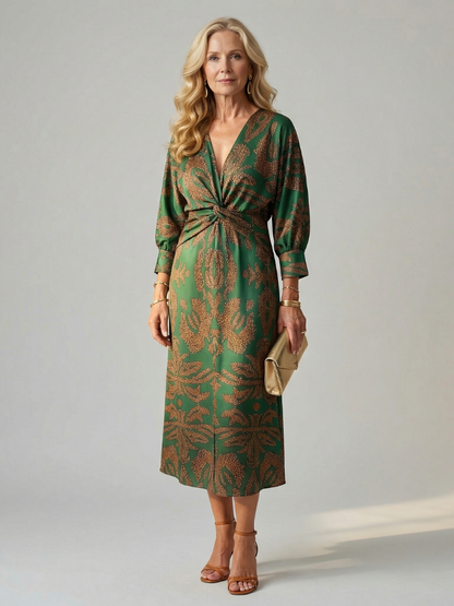 Lune | Natural Wrap Vestido Midi