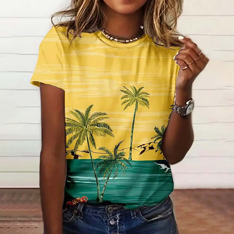 Sandy | Casual Refinado Beach Style T-Camisa