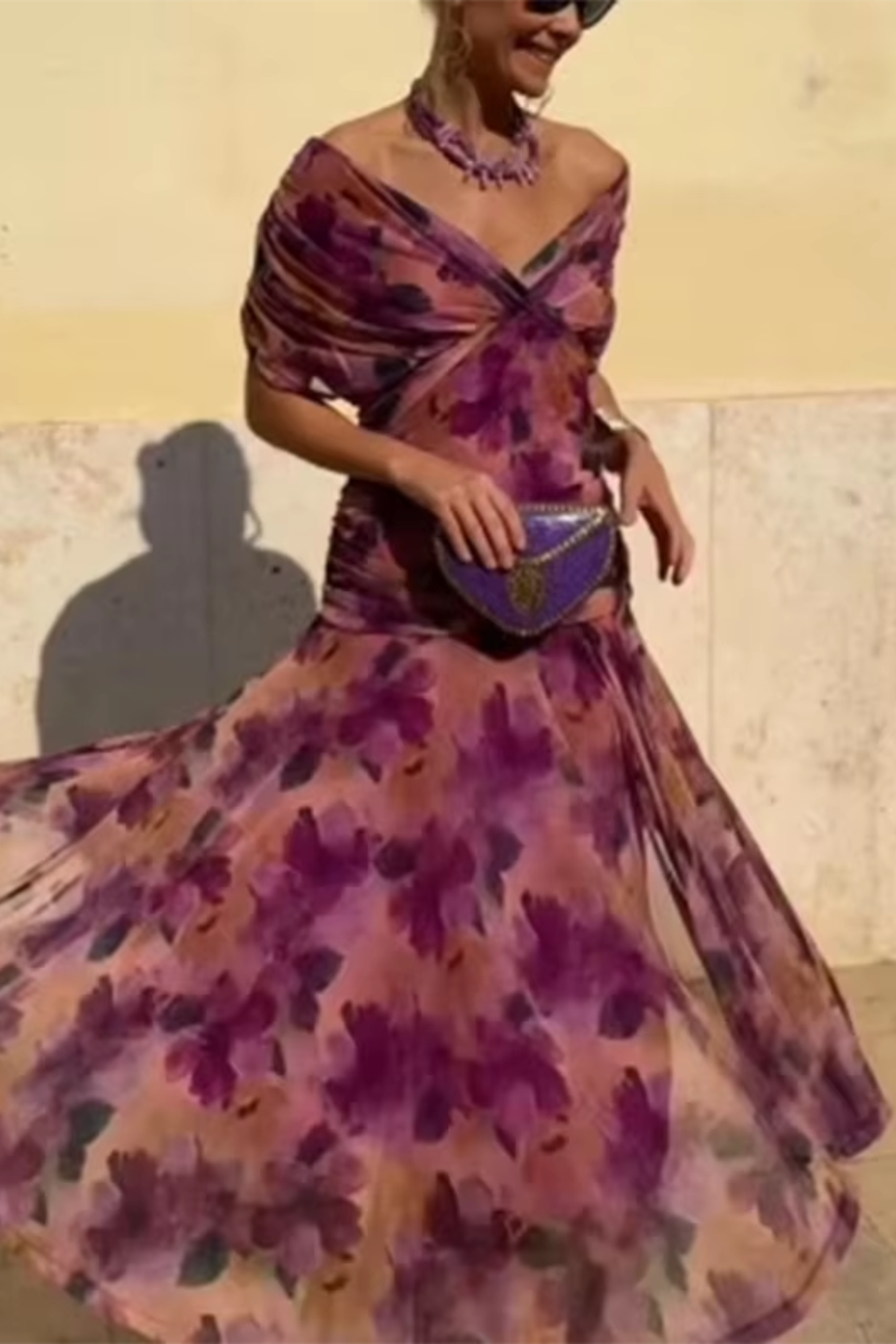 Luisa | Elegant Long Party Vestido con V-Neck