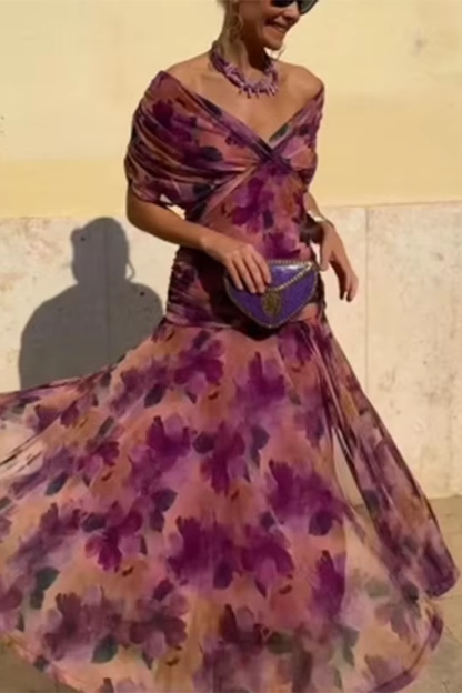 Luisa | Elegant Long Party Vestido con V-Neck
