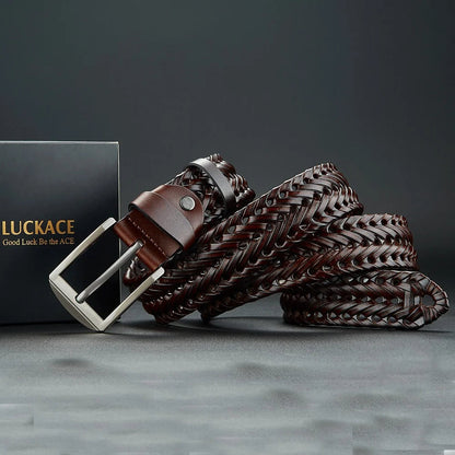 David Woven Leather Belt
