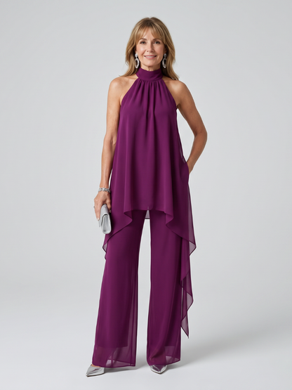 Bearim | Halter Neck Asymmetric Tunic Conjunto