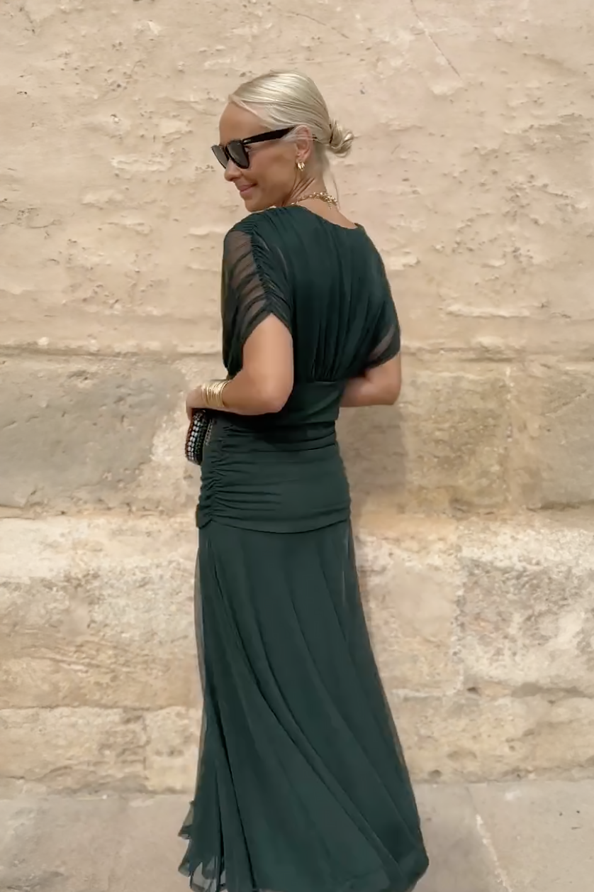 Luisa | Elegant Long Party Vestido con V-Neck