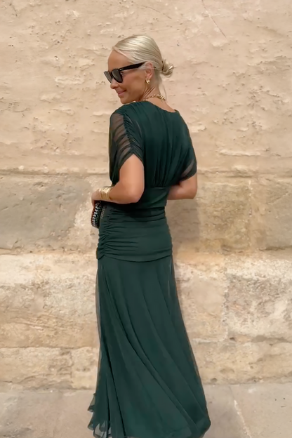 Luisa | Elegant Long Party Vestido con V-Neck