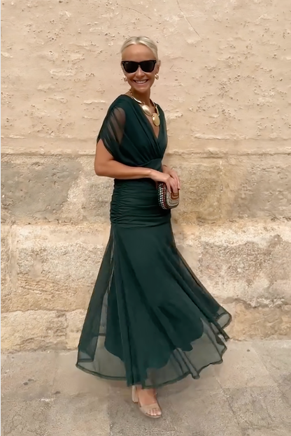 Luisa | Elegant Long Party Vestido con V-Neck
