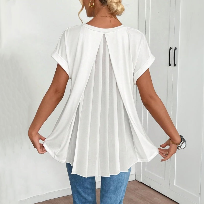 Elegante Einfarbige Blusa de Seda