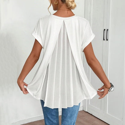 Elegante Einfarbige Blusa de Seda
