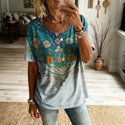 Inspiración Vintage-Camiseta Premium Cotton con Motivo Botánico