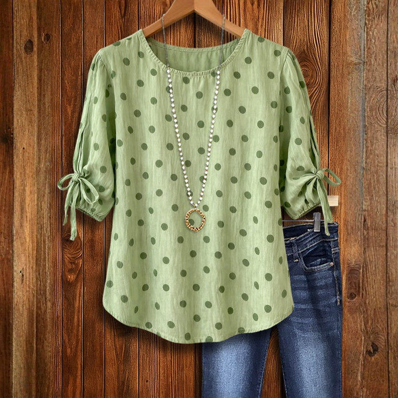Blusa de Seda con Inspiración Vintage-Punkten