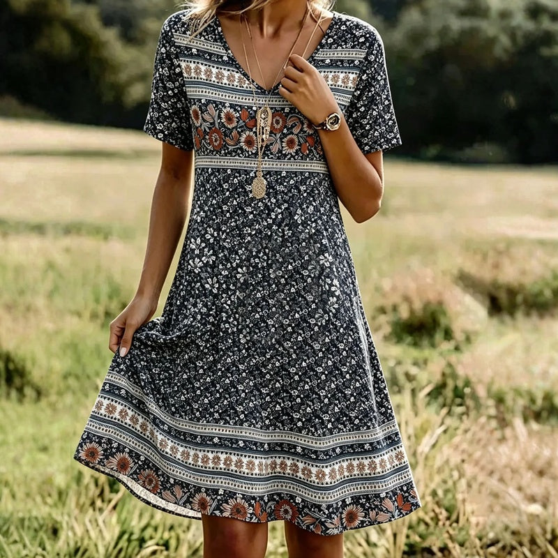 Inspiración Vintage-Vestido Haute Couture con Motivo Botánico