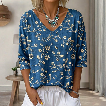Inspiración Vintage-Camiseta Premium Cotton con Motivo Botánico