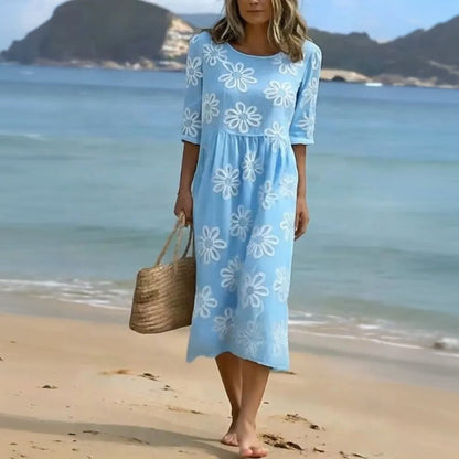 Inspiración Vintage-Vestido Haute Couture con Motivo Botánico