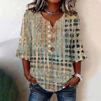 Inspiración Vintage Lässige Blusa de Seda