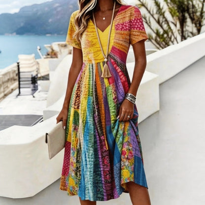 Inspiración Vintage-Vestido Haute Couture In Bunten Farben