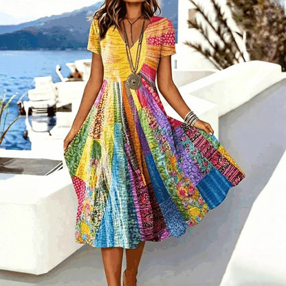 Inspiración Vintage-Vestido Haute Couture In Bunten Farben