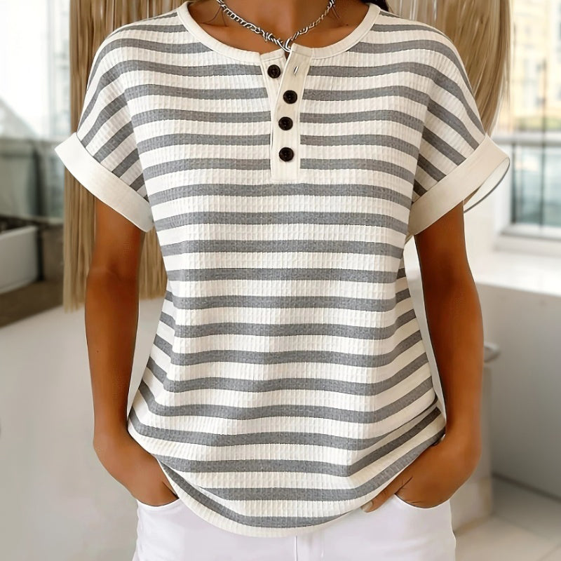 Casual Refinado de Líneas Canale Camiseta Premium Cotton