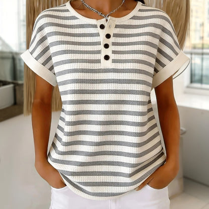 Casual Refinado de Líneas Canale Camiseta Premium Cotton