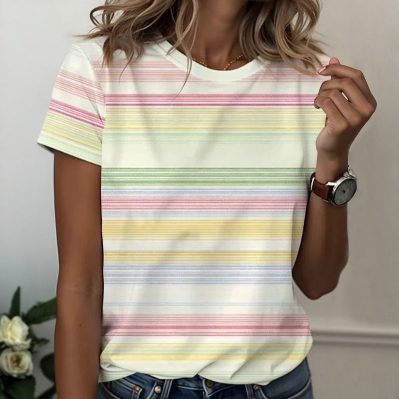 Casual Refinado de Líneas Canale Camiseta Premium Cotton