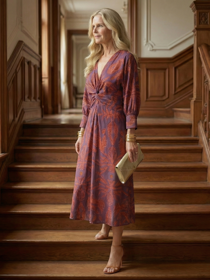 Lune | Natural Wrap Vestido Midi