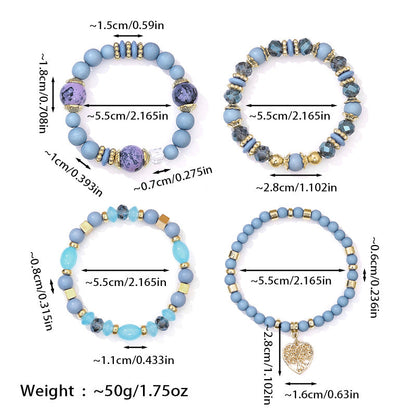 Boho-Chic Brazalete de Perlas Orgánicas