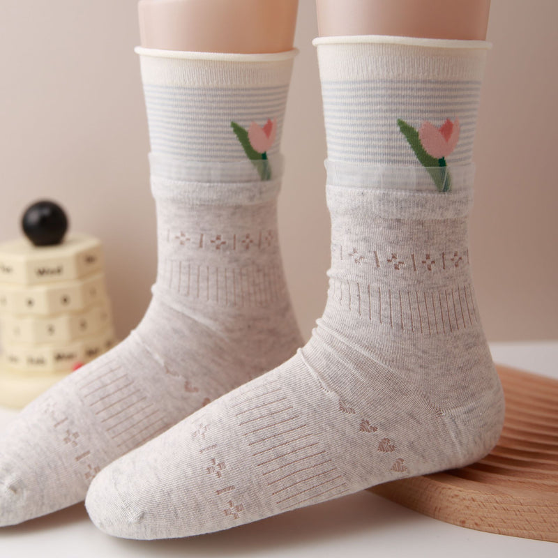 Inspiración Vintage-Freizeitsocken