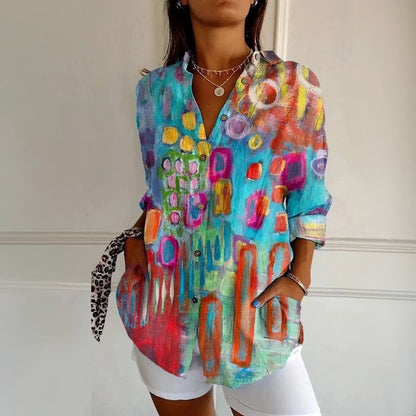 Mila | Inspiración Vintage Colourful Blusa